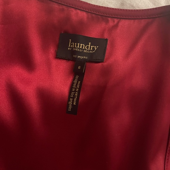 Laundry by Shelli Segal Red Size 6 worn once - Picture 3 of 3